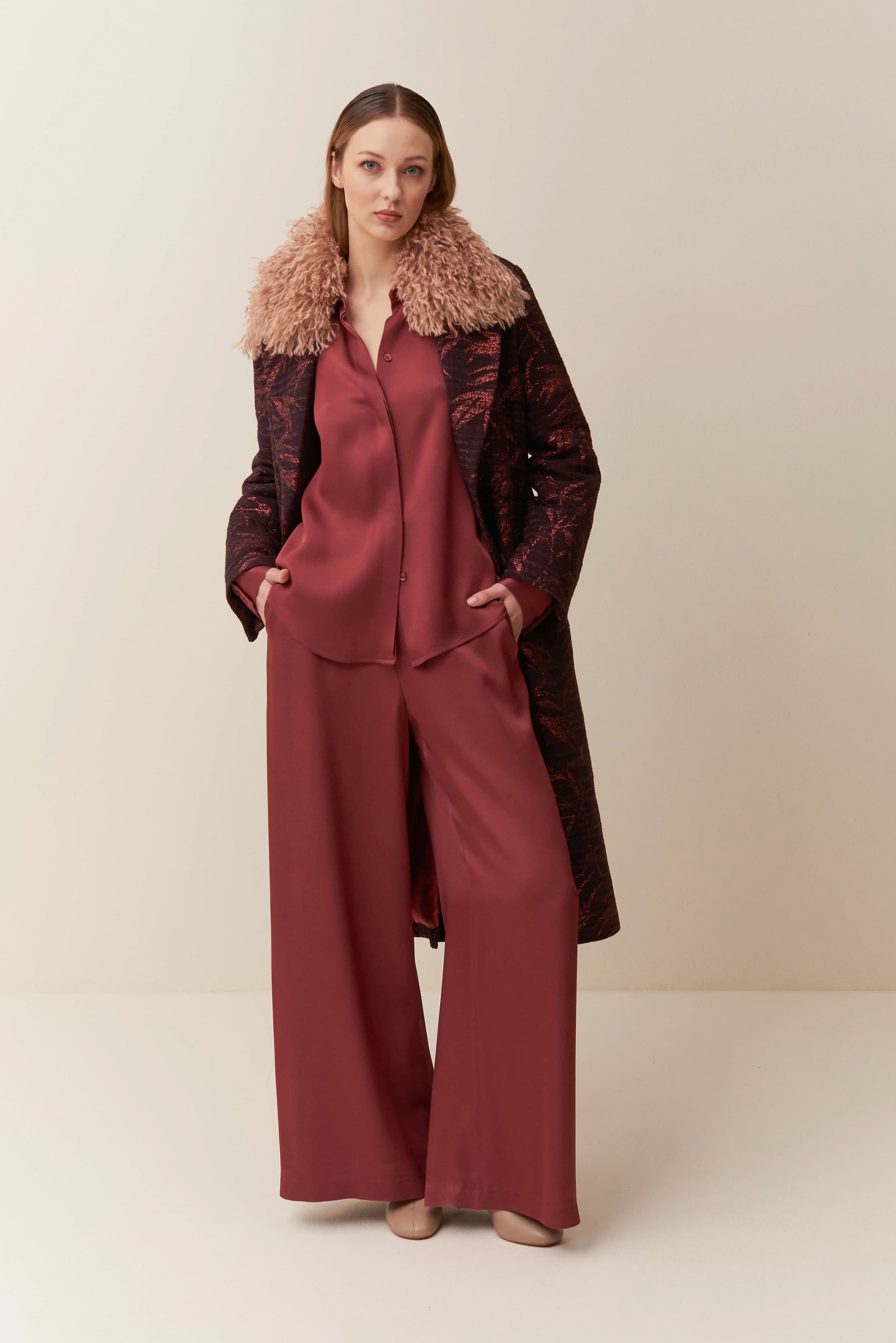 Cappotto in Jacquard lurex