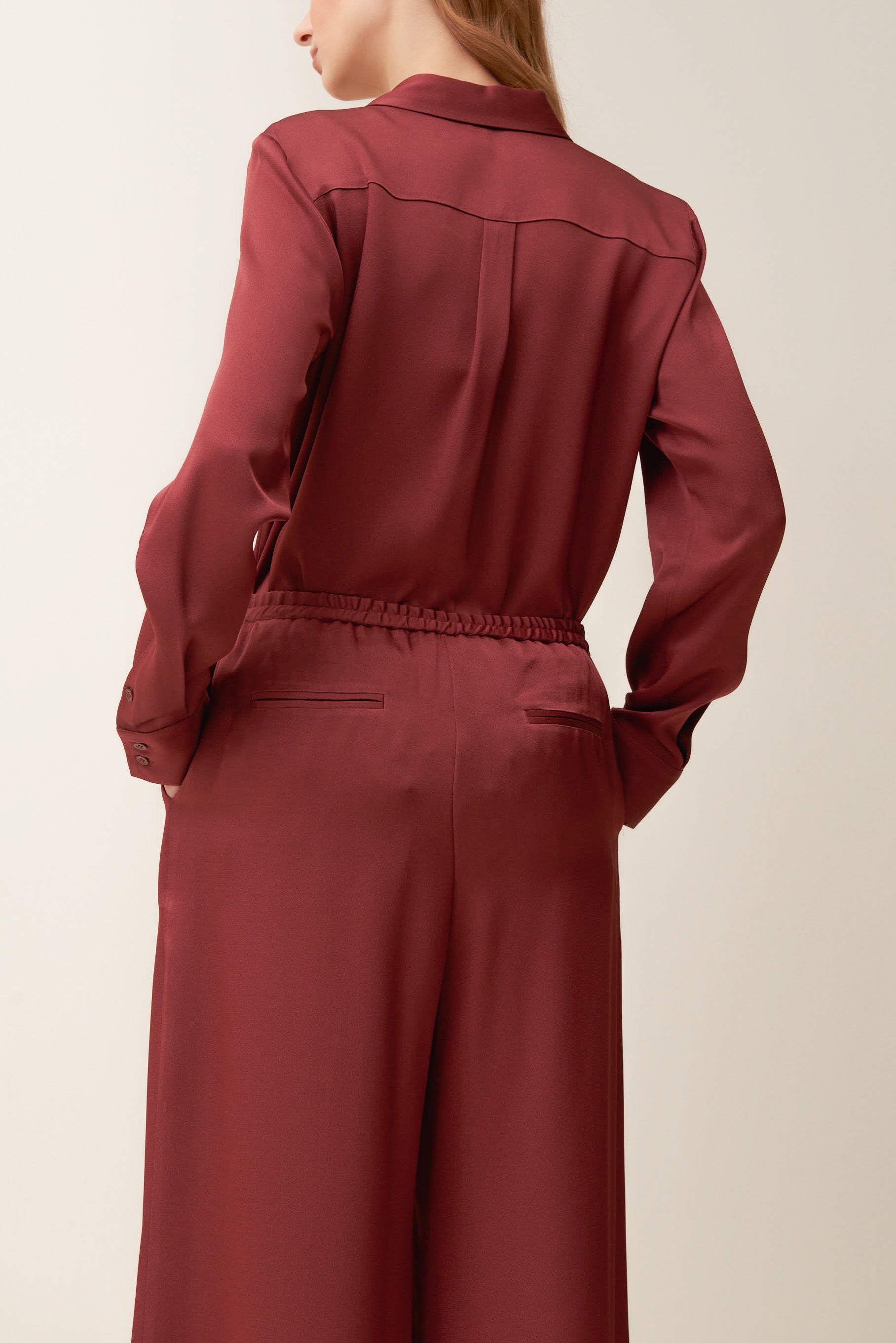 Pantalone a palazzo in crêpe
