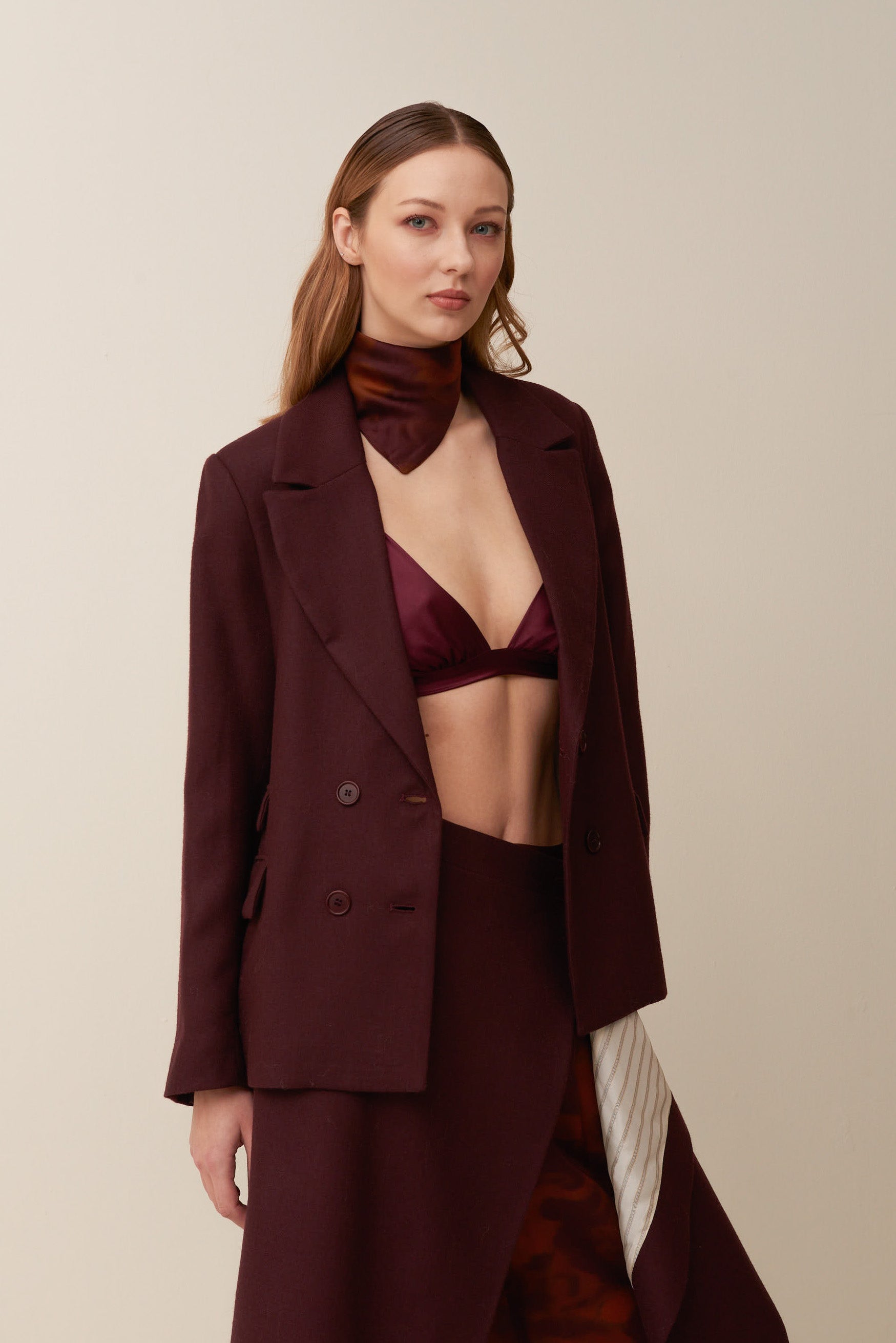Giacca boxy di lana