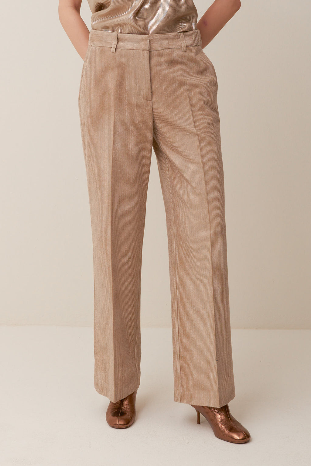 Pantalone a palazzo in velluto