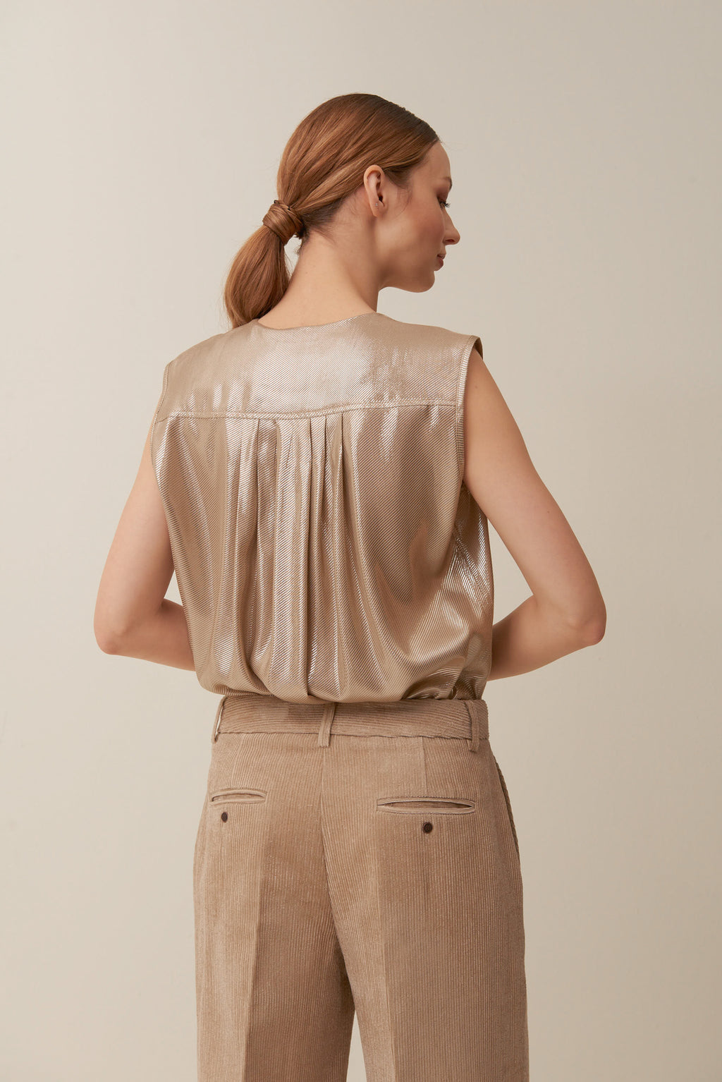 Pantalone a palazzo in velluto