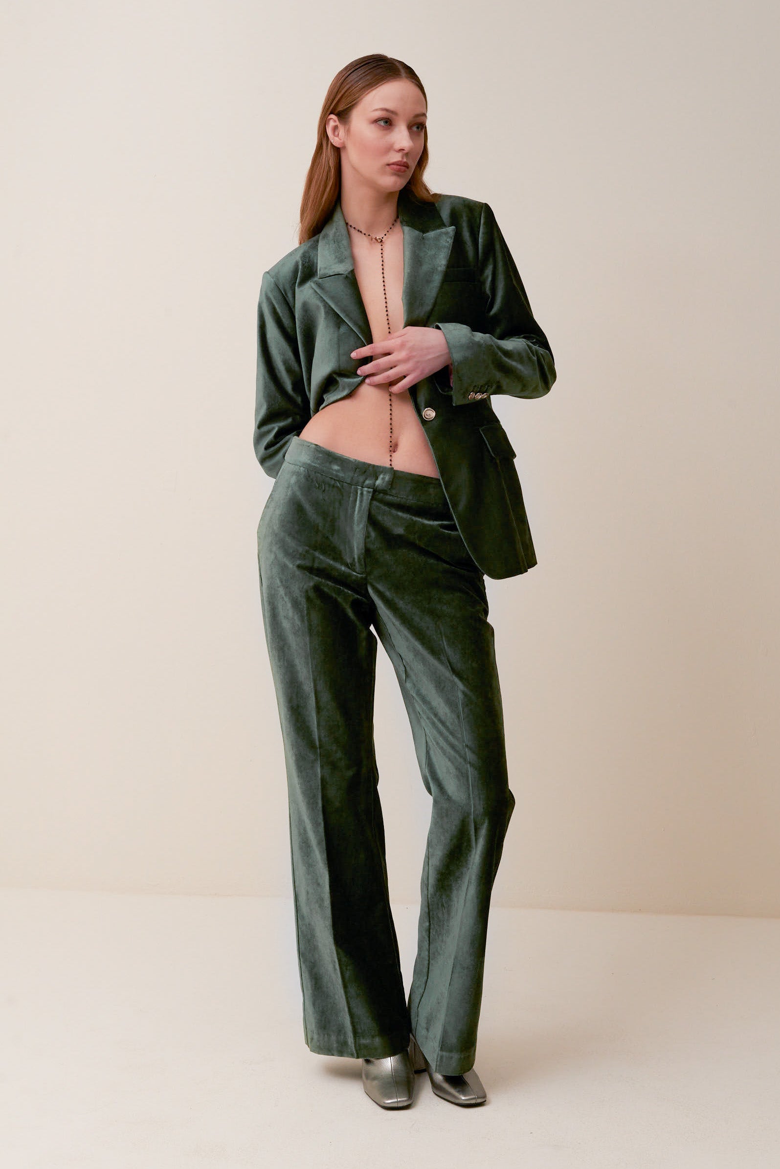 Pantalone in Velluto liscio